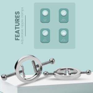 Spring/Screw Nipple Clamps - Stainless Steel - FRISKY BUSINESS SG