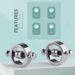 Spring/Screw Nipple Clamps - Stainless Steel - FRISKY BUSINESS SG