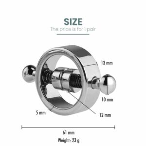 Spring/Screw Nipple Clamps - Stainless Steel - FRISKY BUSINESS SG