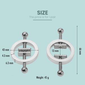 Spring/Screw Nipple Clamps - Stainless Steel - FRISKY BUSINESS SG