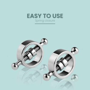 Spring/Screw Nipple Clamps - Stainless Steel - FRISKY BUSINESS SG