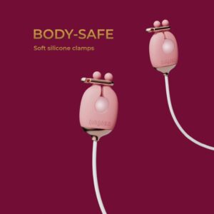 Tease N Please - Vibrating Nipple Clamps with BDSM Collar - FRISKY BUSINESS SG
