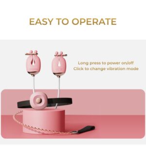Tease N Please - Vibrating Nipple Clamps with BDSM Collar - FRISKY BUSINESS SG