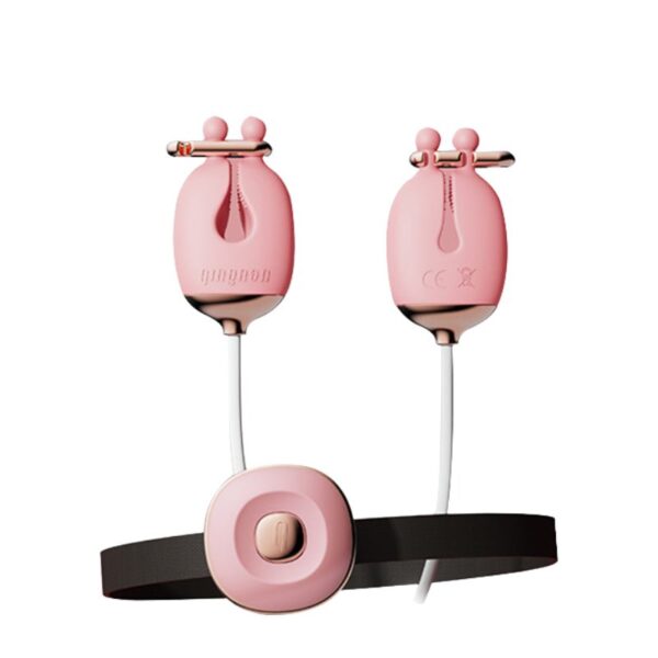 Tease N Please - Vibrating Nipple Clamps with BDSM Collar - FRISKY BUSINESS SG