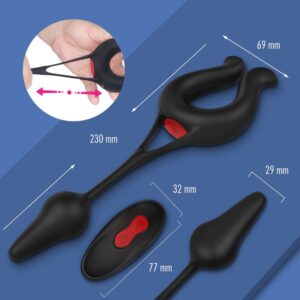 Teasing - Vibrating Penis Ring & Plug - FRISKY BUSINESS SG