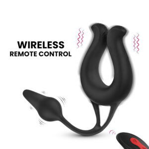 Teasing - Vibrating Penis Ring & Plug - FRISKY BUSINESS SG