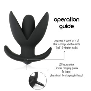 The Lotus - Silicone Vibrating Anal Plug - FRISKY BUSINESS SG