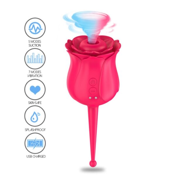 The Rose - Dual Action Clitoral Stimulator - FRISKY BUSINESS SG