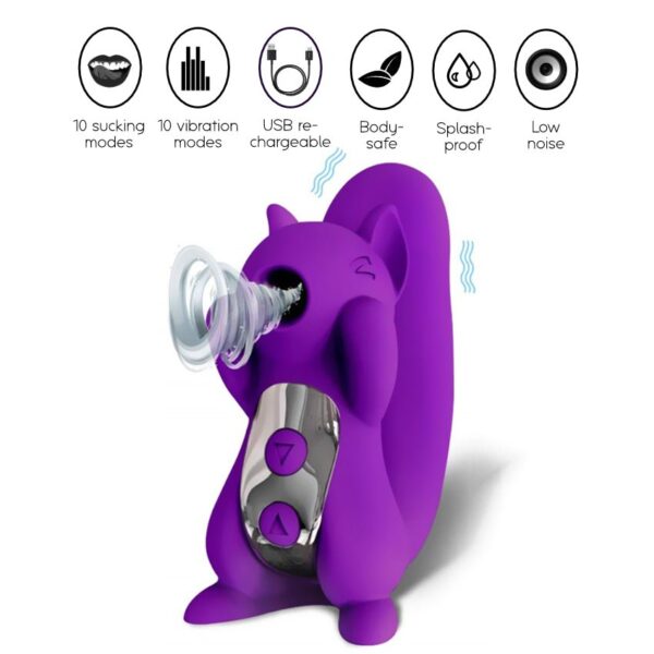 The Squirrel - 2 in 1 Clitoris Sucking Vibrator - FRISKY BUSINESS SG