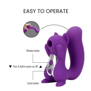 The Squirrel - 2 in 1 Clitoris Sucking Vibrator - FRISKY BUSINESS SG