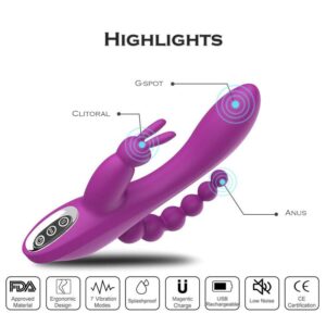 Triple Stimulator - Clitoral, G-spot, Anal - FRISKY BUSINESS SG
