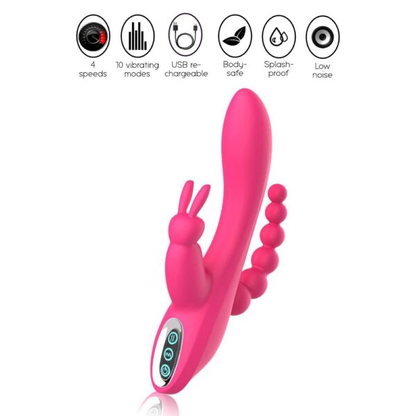 Triple Stimulator - Clitoral, G-spot, Anal - FRISKY BUSINESS SG