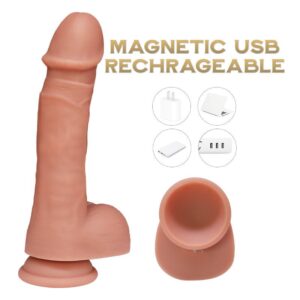 Uranus - Realistic Vibrating and Rotating Dildo - FRISKY BUSINESS SG