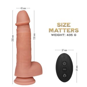 Uranus - Realistic Vibrating and Rotating Dildo - FRISKY BUSINESS SG