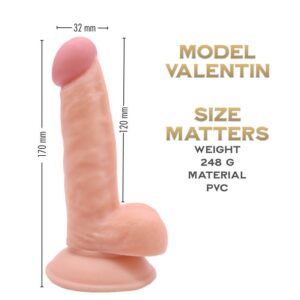 Valentin 17 cm - Prince Series Realistic Suction Cup dildo - FRISKY BUSINESS SG