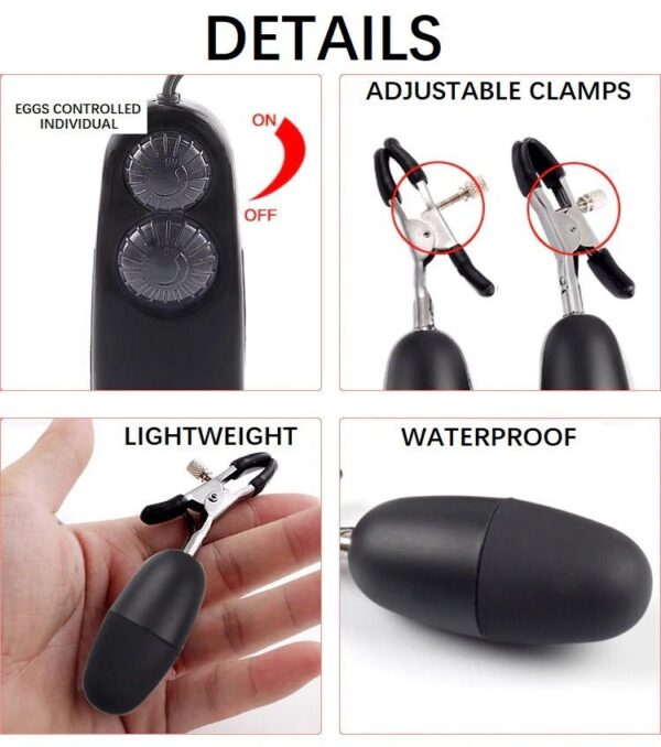 Vibrating Nipple Clamps - FRISKY BUSINESS SG