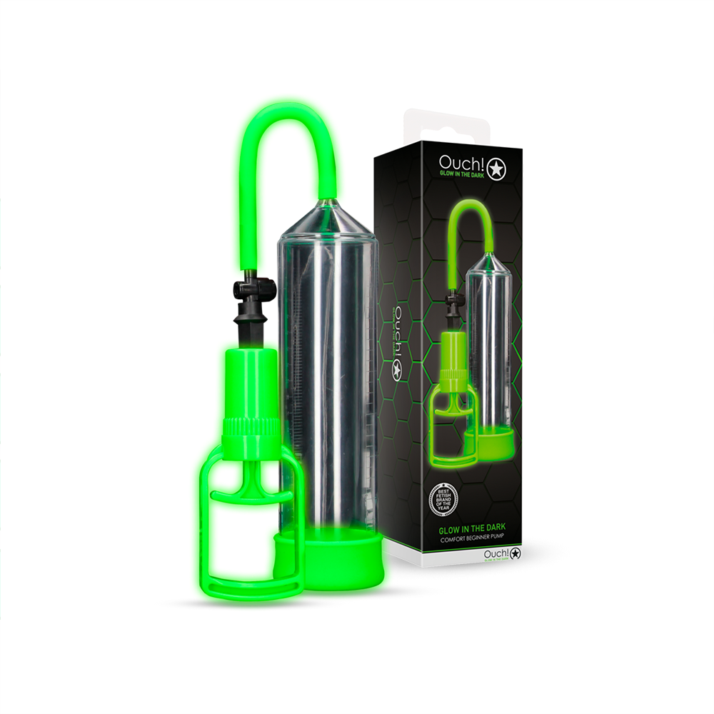 SHOTS Ouch! Comfort Beginner Pump - Glow in The Dark